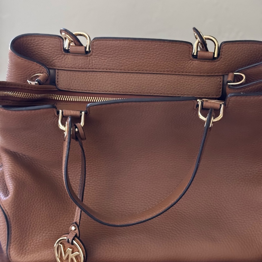 Michael Kors Brown Leather Tote Bag